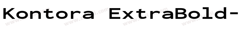 Kontora ExtraBold字体转换